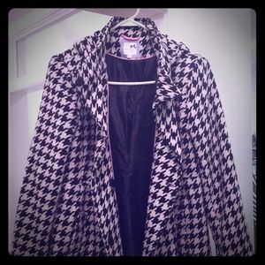 Houndstooth print "Peacoat" style winter coat